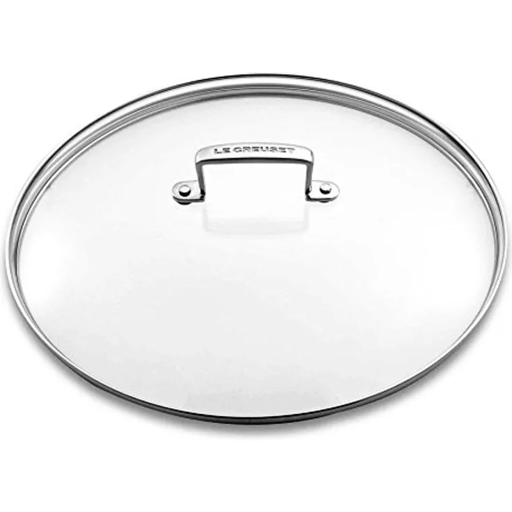 Glasdeckel für Pfanne 24 cm Aluminium-Antihaft Le Creuset Pfanne - GasBackofen geeignet, Spülmaschinenfest