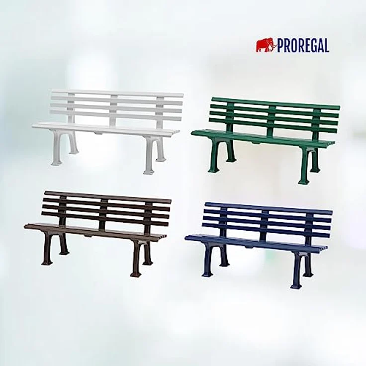 PROREGAL Gartenbank Antigua 3-Sitzer, schokoladenbraun, witterungsbeständig & UV-beständiger Kunststoff, HxBxT 74 x 150 x 54 cm – Bild 6