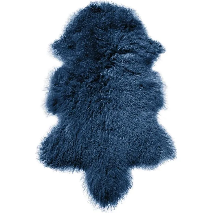 Lammfell Tibet Farbe: Blau | Größe: 90-100