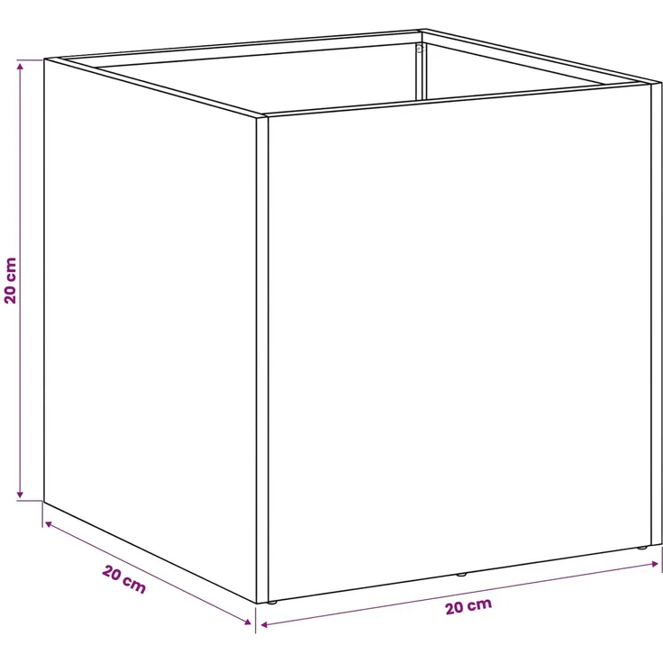 vidaXL Garten-Pflanzgefäß Silber 20 x 20 x 20 cm Edelstahl 8004932 – Bild 7