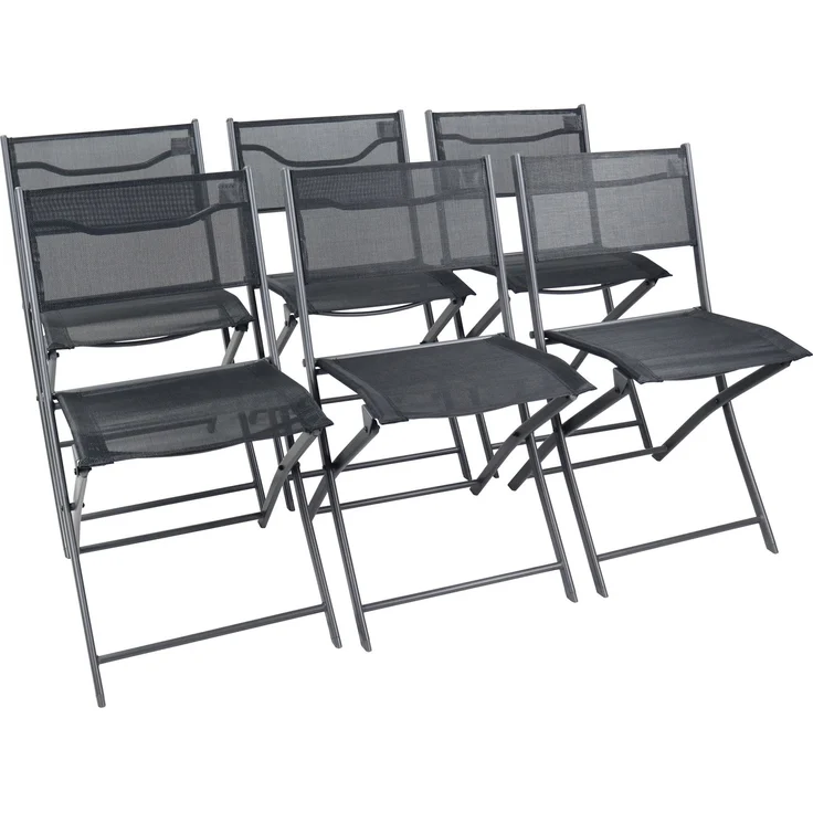 VCM Gartenstuhl Sumila 920266 Schwarz H. 79 x B. 45 x T. 46 cm – Bild 1