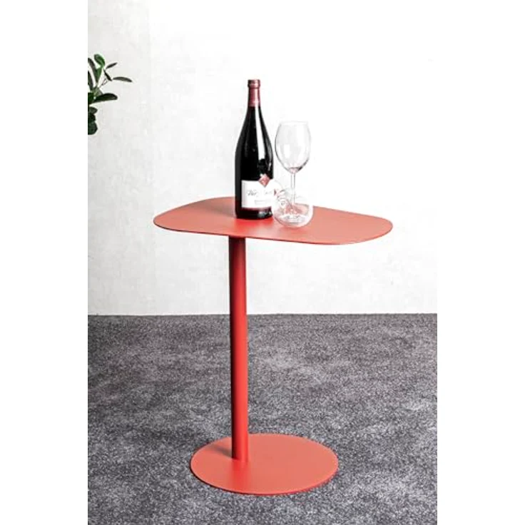 HAKU Möbel Beistelltisch, Metal, Rot, T 38 x B 53 x H 60 cm – Bild 3