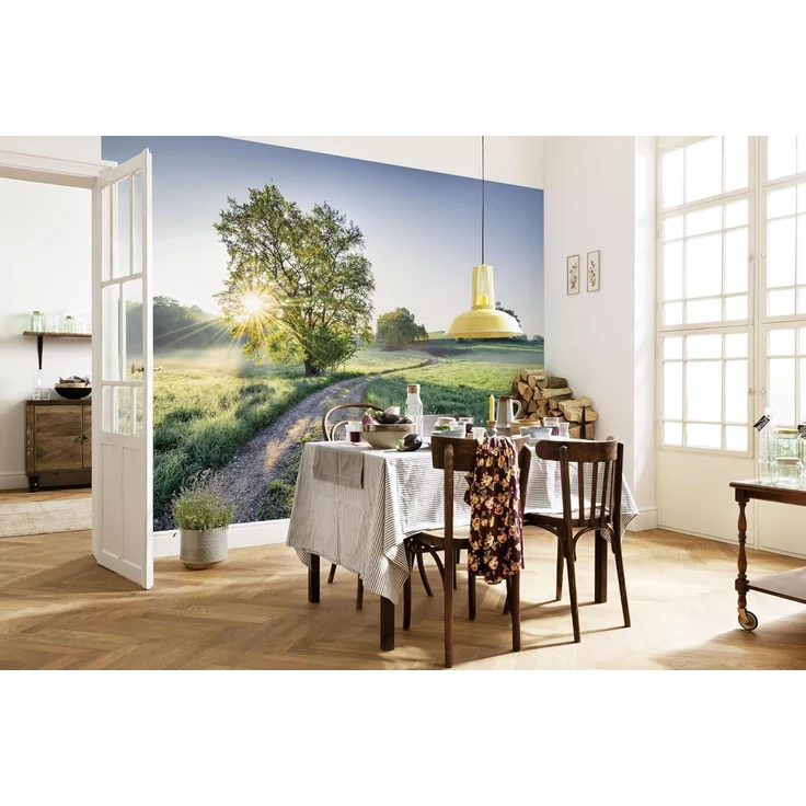 Komar Fototapete Meadow Trail - Größe 368 x 254 cm, glatt, bedruckt, (1 St), Wohnzimmer, Schlafzimmer – Bild 1
