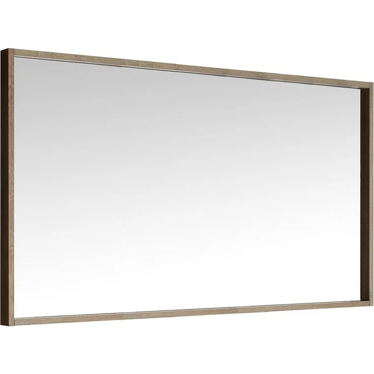 Differnz Badspiegel Industrial, 130 cm Badezimmerspiegel in Dunkelgrün aus Holz, Niet-elektrisch