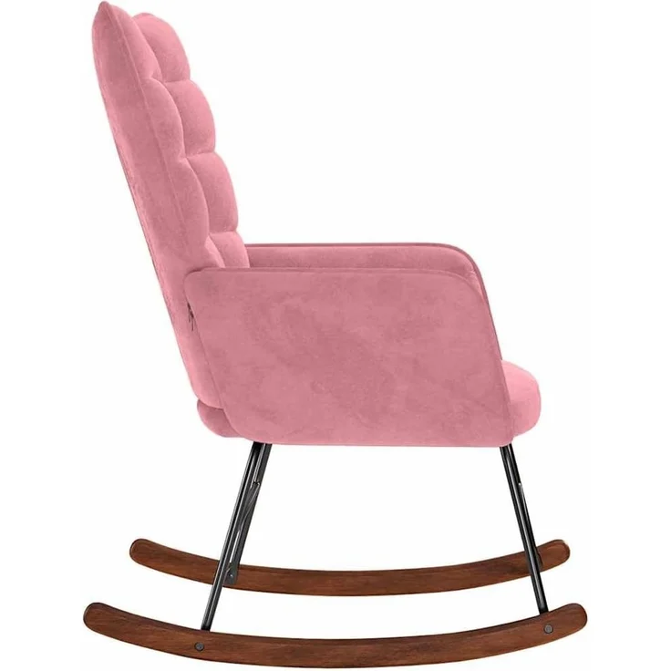 vidaXL Schaukelstuhl Rosa Samt 4016836 – Bild 4