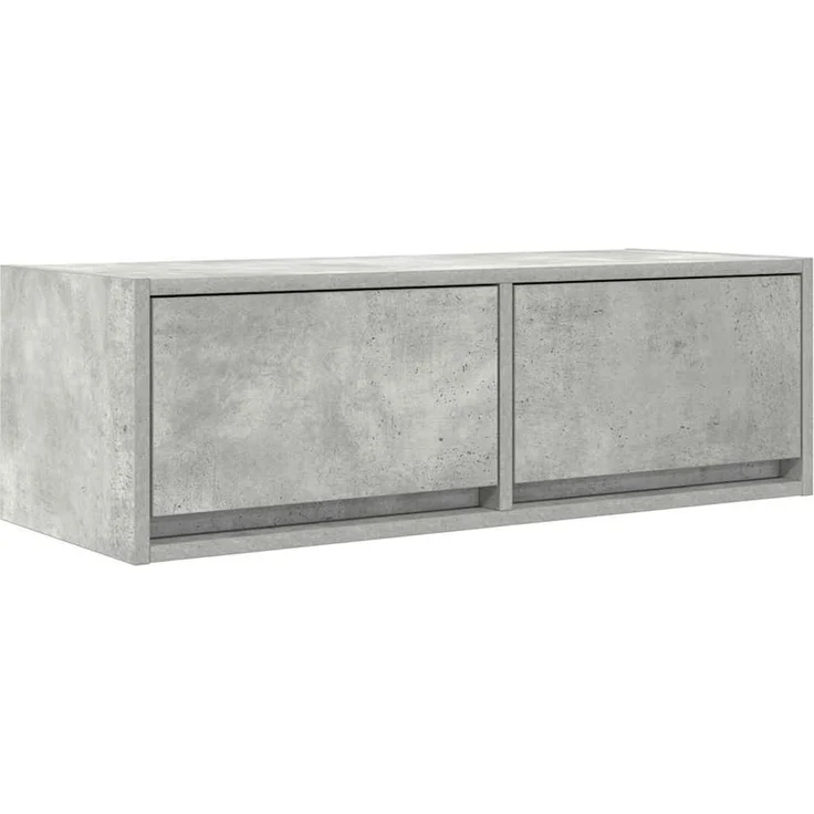 2 pcs TV-Schrank, Lowboard Betongrau 80x31x25,5 cm Holzwerkstoff – Bild 5
