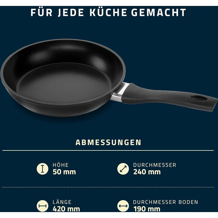 Bratpfanne Henckels by ZWILLING BREEZE CERAMIC LHD 42x5x24 cm schwarz Pfannen-Set Pfanne Pfannenset – Bild 6