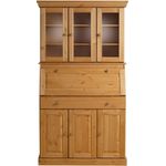 Home affaire Sekretär Rosi im Landhausstil, Schreibtisch aus Massivholz, mit Vitrine, in 2 Breiten