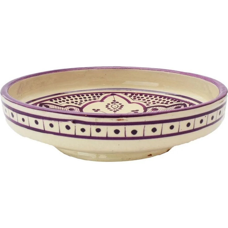Marrakesch Orient & Mediterran Interior Dipschale Cuenco Alijan, estilo oriental, pintado a mano, en color rosa, 20 cm, Keramik, (1-tlg), Handarbeit – Bild 3