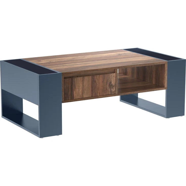 Schrank Holzfarbe Schwarz Sideboard Aufbewahrung Kommode Spanplatte Melamin modern 111x40x60cm – Bild 7