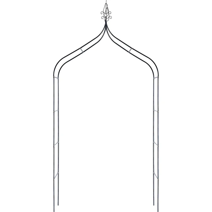 KADAX Gartenpergola aus Metall, 255 cm, Bogen, Blumenstütze für Rosen, Pflanzen, Kletterer – Bild 9