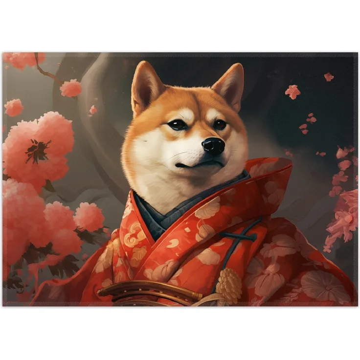 Wallario Teppich Samurai Shiba, rechteckig, rutschfest