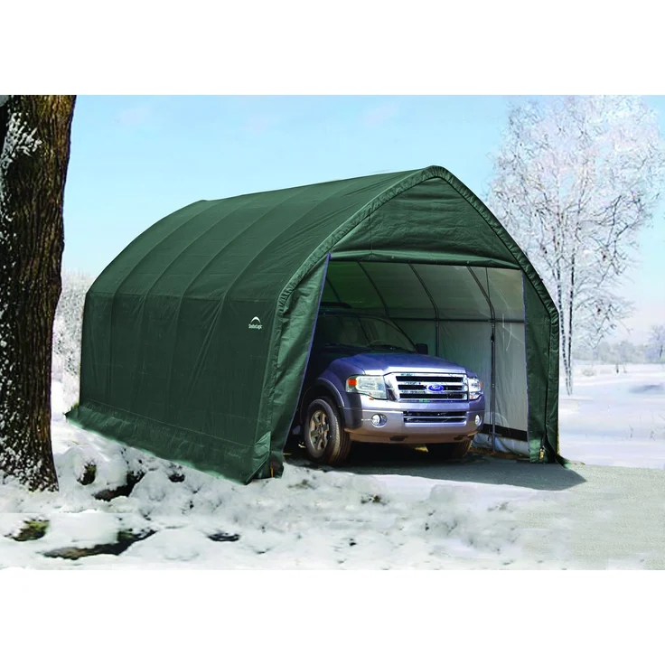 ShelterLogic Folien Zeltgarage Gerätehaus | Grün | – Bild 5