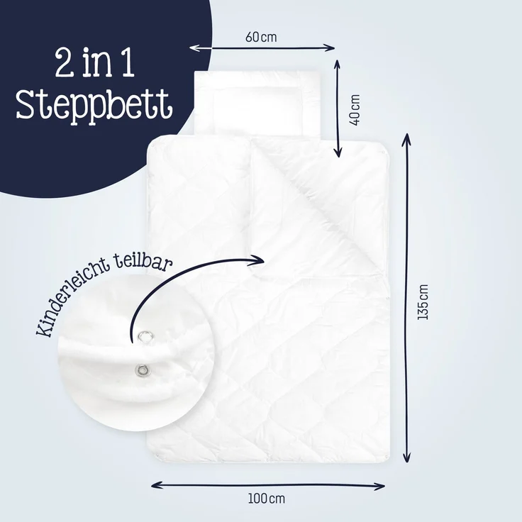 Julius Zöllner Steppbett-Set 4 Jahreszeiten 100x135 cm / 40x60 cm – Bild 7