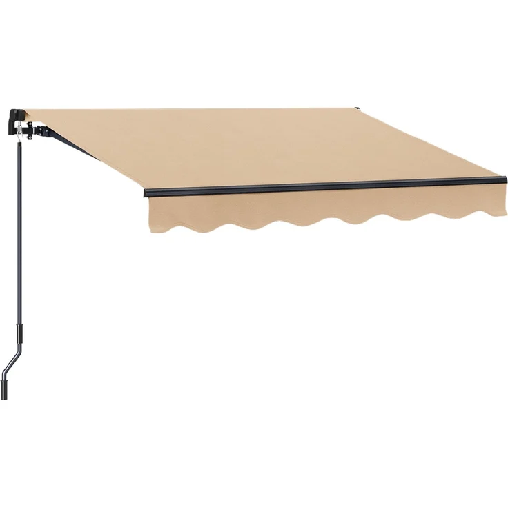 STEELSØN 'Kestria' Gelenkarmmarkise 200x150 cm, beige, wetterfest und blickdicht, Markise mit Aluminium-Kassette und Wandhalterung, Balkonmarkise mit Handkurbel, vormontiert – Bild 2