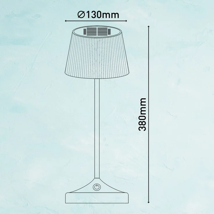Tischlampe kabellos Outdoor Solar Tischleuchte Dimmbar Solarleuchte Grau 5310716 – Bild 7