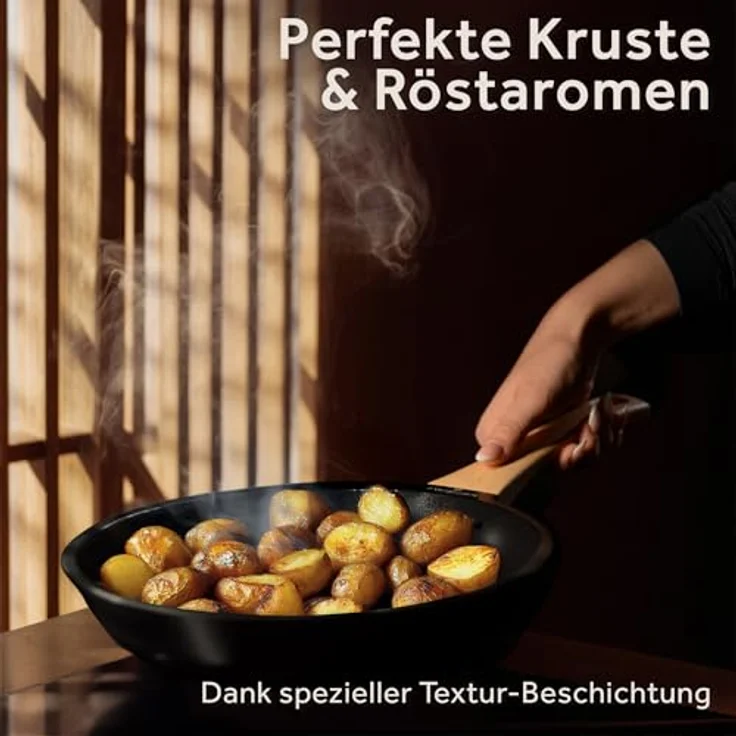 ZWIEGER Keramik Pfannenset ohne PTFE und PFOA – Pfannen PFAS frei, Aluguss, für alle Herdarten (inklusive Induktion) geeignet - Keramikbeschichtung, 28 cm, 24 cm und 20 cm – Bild 7