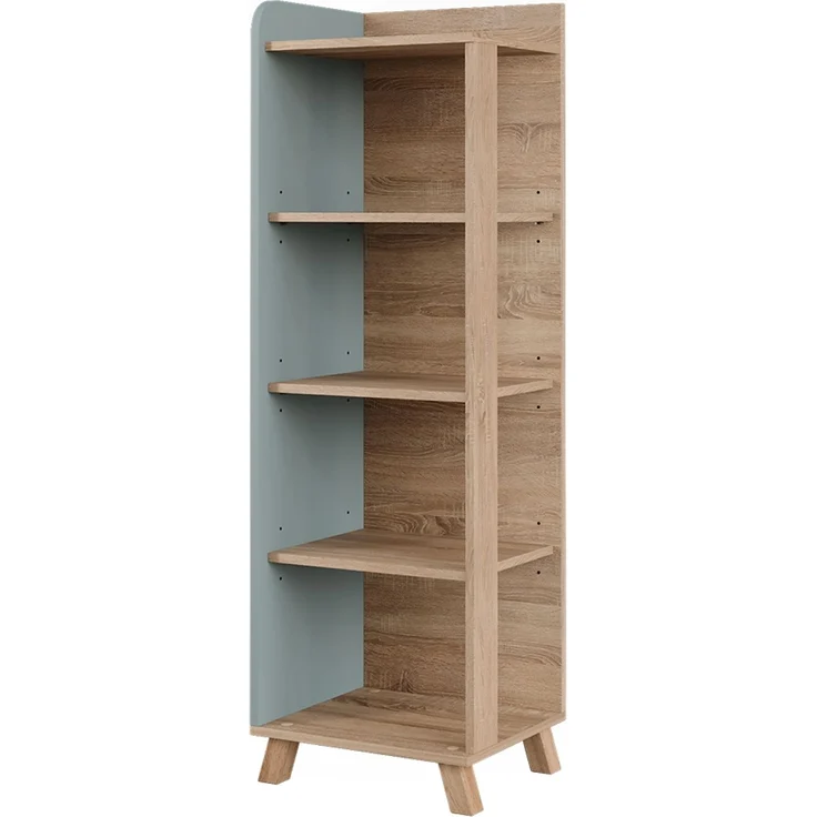 Badregal Karen Sonoma/Blau 40 x 128 cm mit 4 Fächern Vicco – Bild 1
