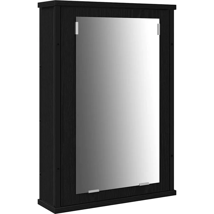 vidaXL Badezimmer Waschbeckenmöbel mit Tür 3 pcs Schwarz Holzwerkstoff 3334393 – Bild 4