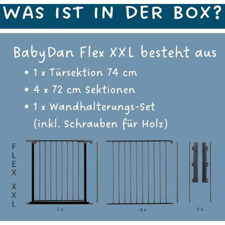 Baby Dan Konfigurationsgitter / Kaminschutzgitter Flex XL 90 - 278 cm, Anthrazit - Hergestellt in Dänemark und vom TÜV GS geprüft – Bild 11