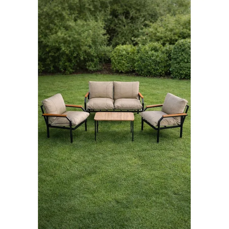 Skye Decor 'Alya - Cream' Garten-Lounge-Set, Creme, 120 x 70 x 61 cm