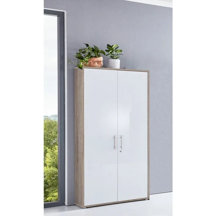 BMG Möbel Aktenschrank Office Edition abschließbar, 5 OH, Fronten Matt, Hochglanz lackiert oder Holzoptik