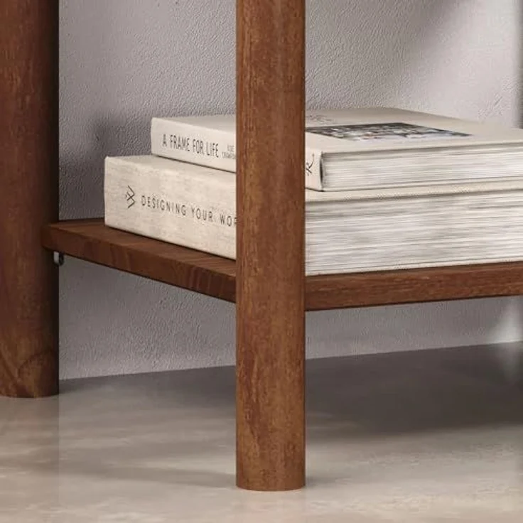 IDIMEX Nachttisch CEFIRA, Nachttisch Massivholz mit Schublade und Ablagefach Kastanie Finish – Bild 5