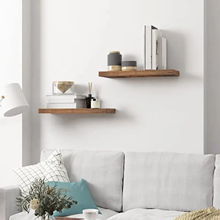 Hoobro Wandregal stabile Schweberegal 2er-Set, 60 x 20 x 4 cm Hängeregale, 2-tlg, mit unsichtbaren Halterungen – Bild 8