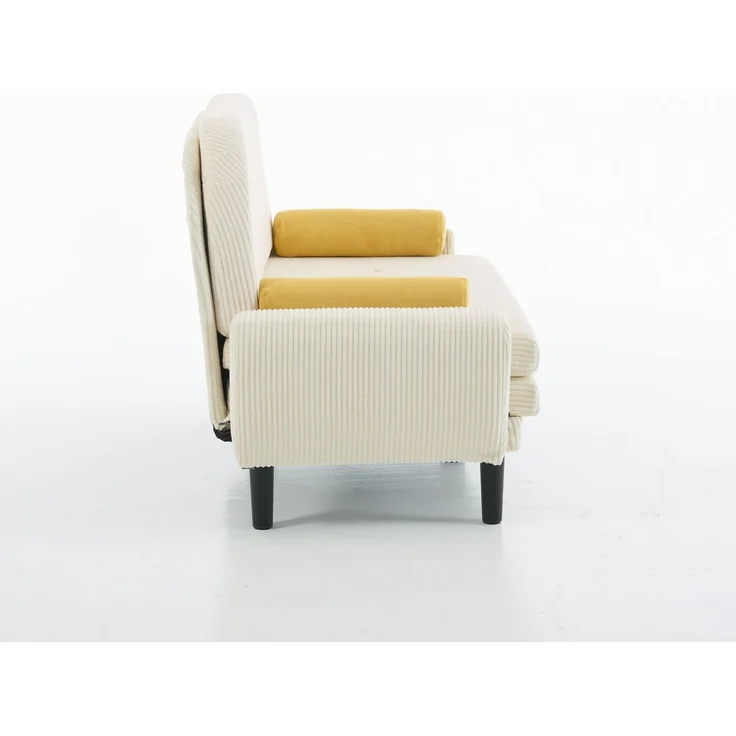 ZUBALIYA Sofa mit Stauraum, mit Cordbezug, mit Schaumstoffpolsterung, für Wohnzimmer und Apartments, mit stabilem Untergestell – Bild 12