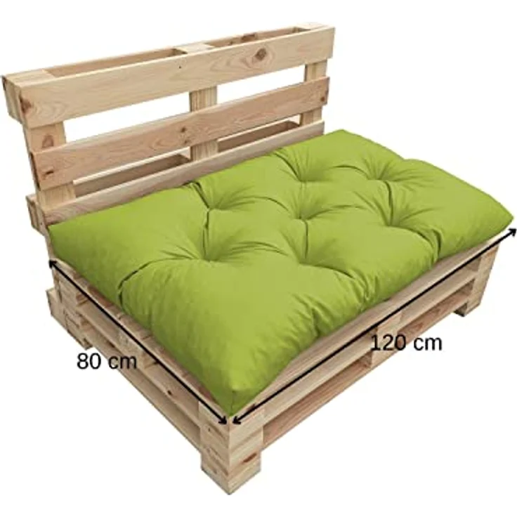 chilly pilley Palettenkissen Wasserdicht Palettenauflage Palettenpolster Palettenmöbel Gartenkissen Wasserfest Wasserabweisend viele Größen und Farben (Set 7 er. Grün) – Bild 6