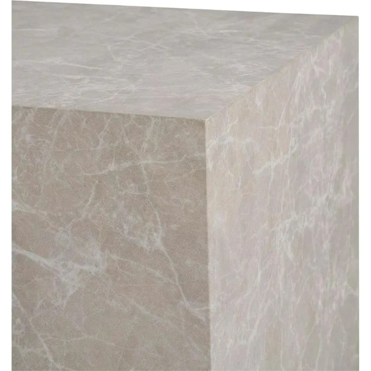 Design Beistelltisch POSTATO 45cm Marmor-Look beige creme Couchtisch – Bild 8