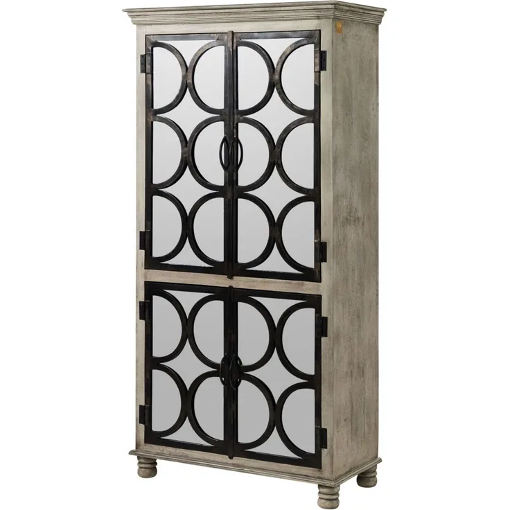 Schrank Mango 97x45x190 grau lackiert HERMITAGE #017