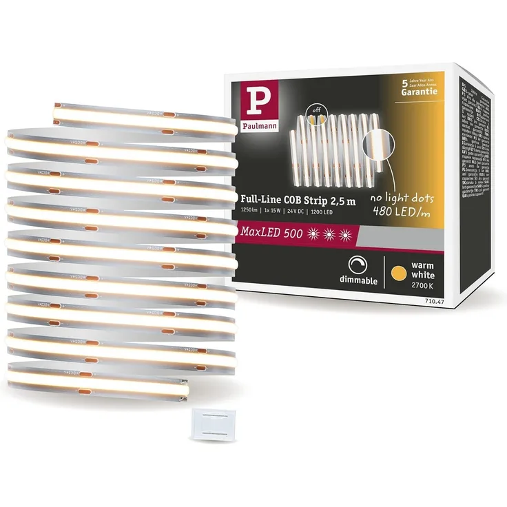 Paulmann 71047 MaxLED 500 LED Stripe Full-Line COB Einzelstripe 2,5m