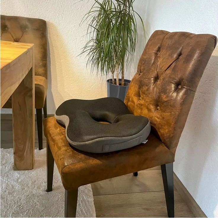 hjh OFFICE Sitzkissen Sitzkissen MEDISIT VI Stoff, Orthopädisches Kissen für ermüdungsfreies Sitzen mit Memory-Effekt – Bild 3