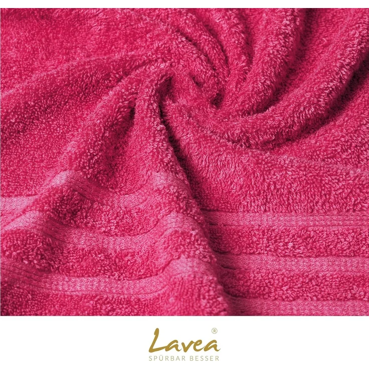 Lavea Waschhandschuh Bali, 16x22cm aus 100% Bio-Baumwolle, einzigartig weiche Waschhandschuhe mit Aufhänger (Set, 2-St), hochwertige und nachhaltige Premium Waschlappen - schonende Reinigung – Bild 5