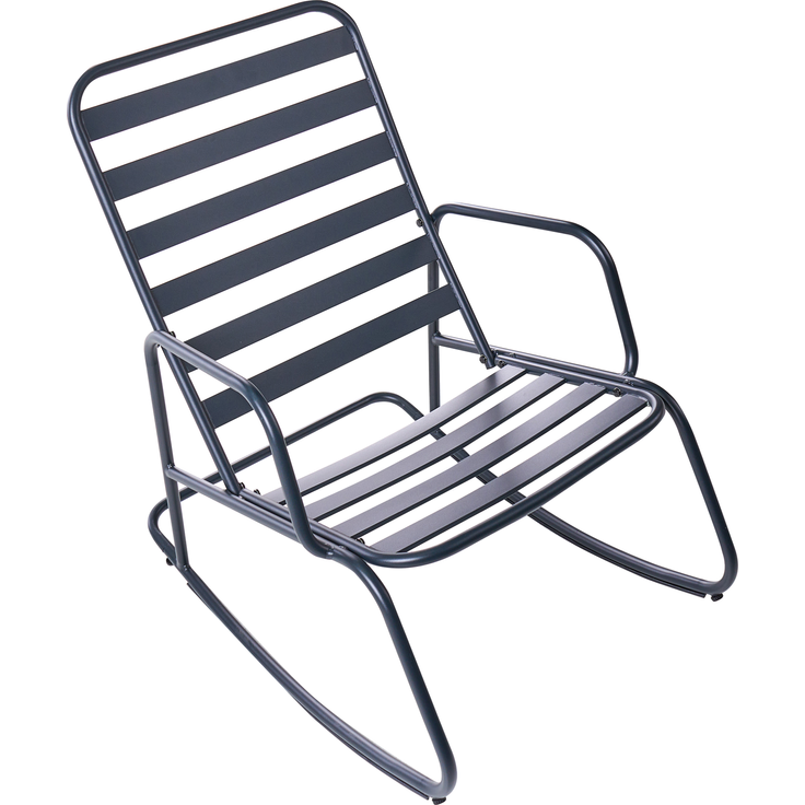 Garten-Schaukelstuhl TURI Metall Schwarz – Bild 6