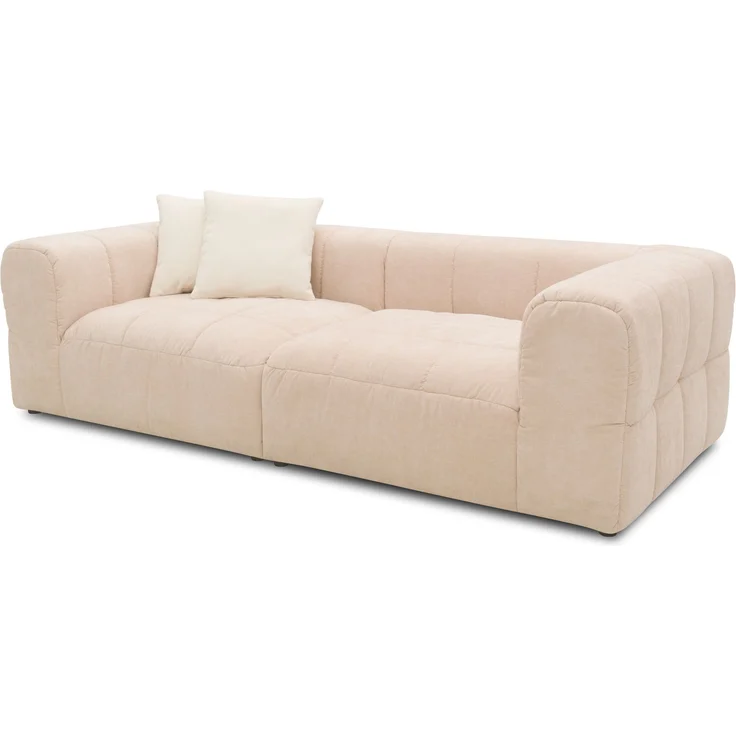 DOMO. collection Sofa 800 019, 3-Sitzer Couch mit Taschenfederkern und gepolsterter Rückenlehne, 3er Bigsofa, Polstergarnitur 113 x 250 x 72 cm (BxTxH), rosé – Bild 3
