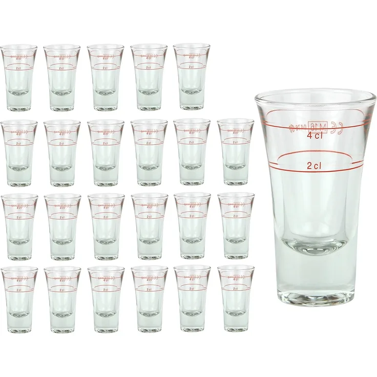 24er Set Schnapsgläser Stamper Dublino 2cl + 4cl