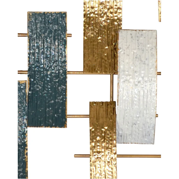 Metall Wanddekoration "Ilse" 120 cm creme/blau/gold – Bild 4