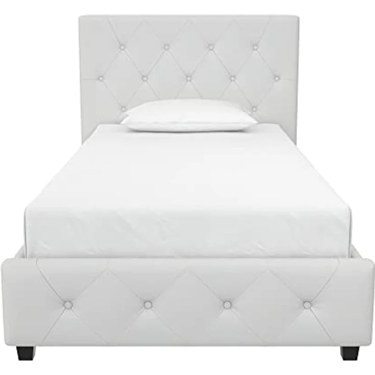 DHP Furniture Dakota Upholstered Platform Bed White Single – Bild 14