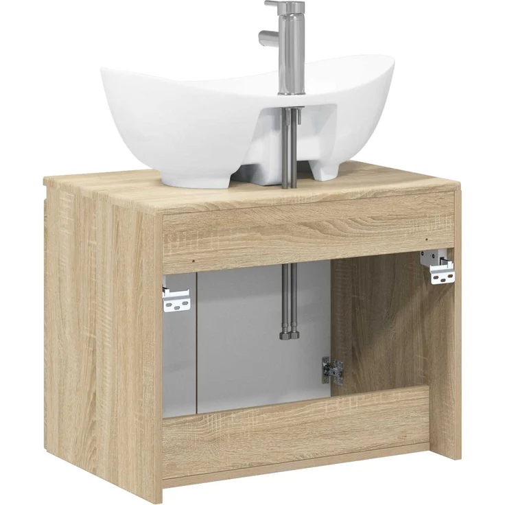 vidaXL Waschbeckenschrank Sonoma-Eiche 62,5 x 44,5 x 80 cm 3404342 – Bild 7