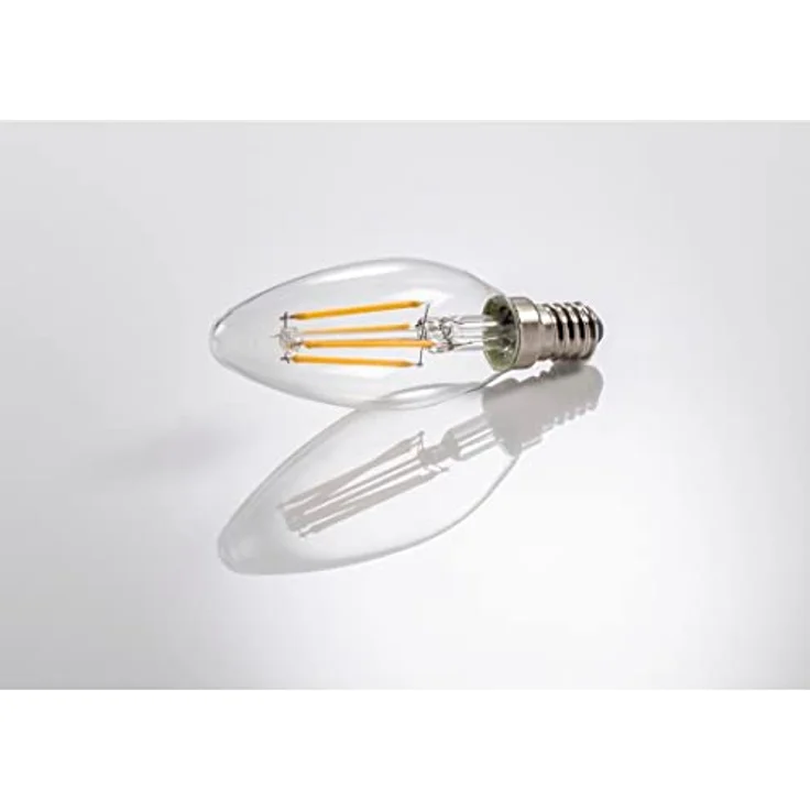 Xavax LED-Filament Lampe Kerze E14, Warmweiß 470 lm (2700K), ersetzt 40W, klar, 2 Stück – Bild 3