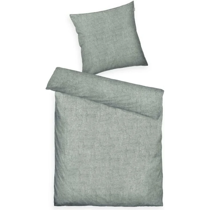 TOM TAILOR HOME Bettwäsche WOVEN MELANGE in Gr. 135x200cm oder 155x220cm, Flanell, 2 teilig, new bedroom, Doppelnaht am Kissen, gewebtes Label – Bild 4