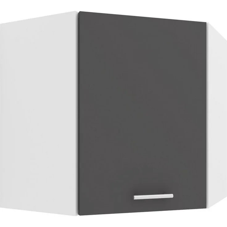 VCM Küchenmöbel Hängeschrank Esilo 918697 Weiß / Anthrazit H. 60 x B. 57 x T. 57 cm