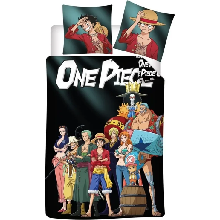 One Piece Bettwäsche Set 140 × 200 cm + 65 × 65 cm Polycotton für Einzelbett und Schlafzimmer