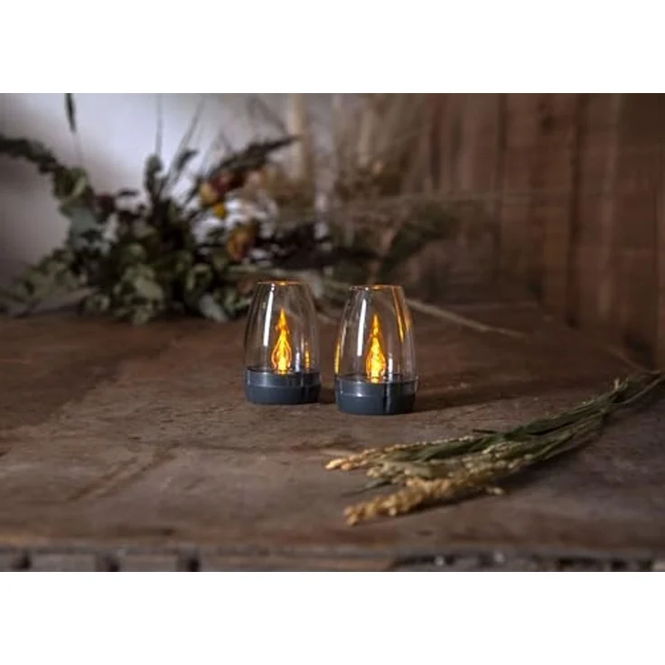 LED-Solar-Dekoration "Tropea", 2er Pack, schwarz – Bild 1