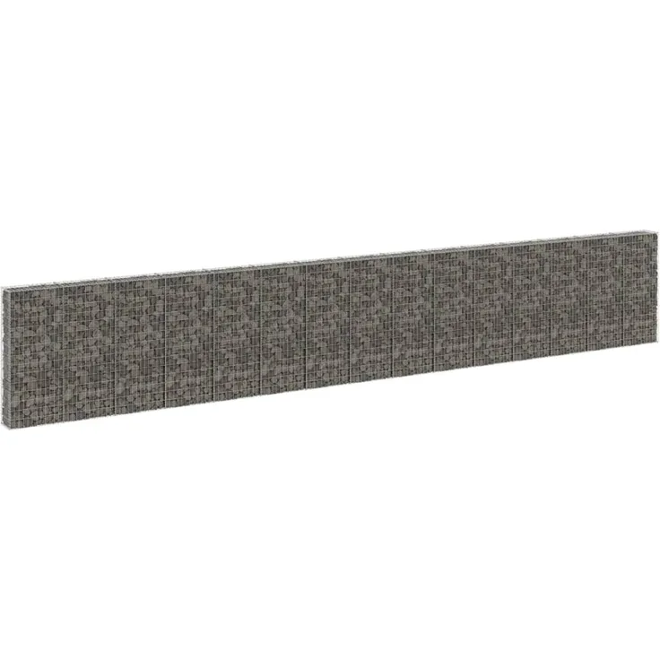 vidaXL Gabionenwand mit Abdeckung Verzinkter Stahl 900 x 30 x 150 cm 147818