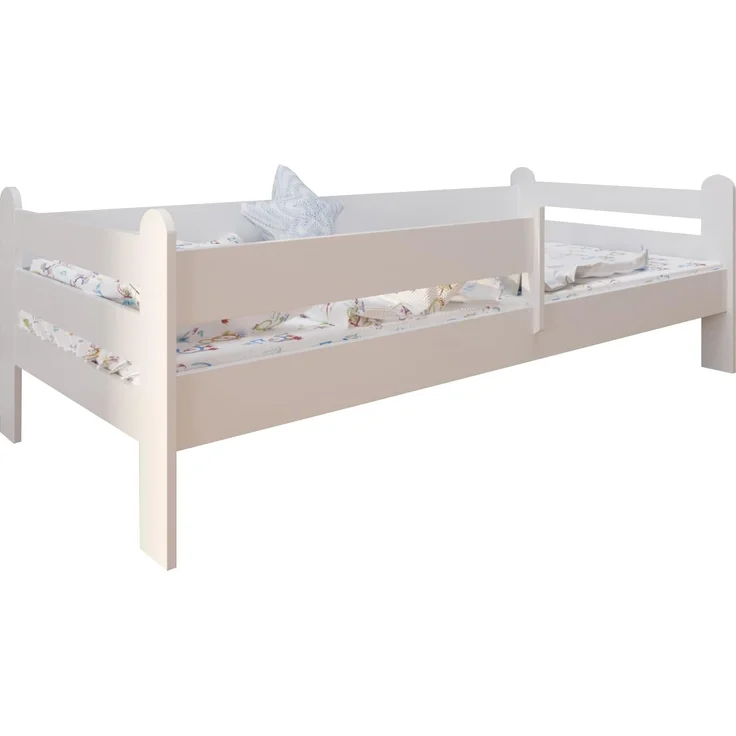Kids Collective Kinderbett 80x160 80x180 90x200 mit Matratze, Rausfallschutz, & Lattenrost, in weiß Mädchen Jungen Bett Jugendbett 200x90 cm – Bild 6