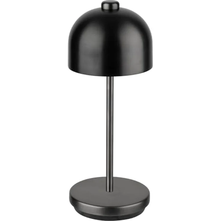 APS JOSEF MINI LED Akku-Tischleuchte schwarz, dimmbar, 3,2 W, 270 Lumen, mit Fernbedienung und Ladestation – Bild 1