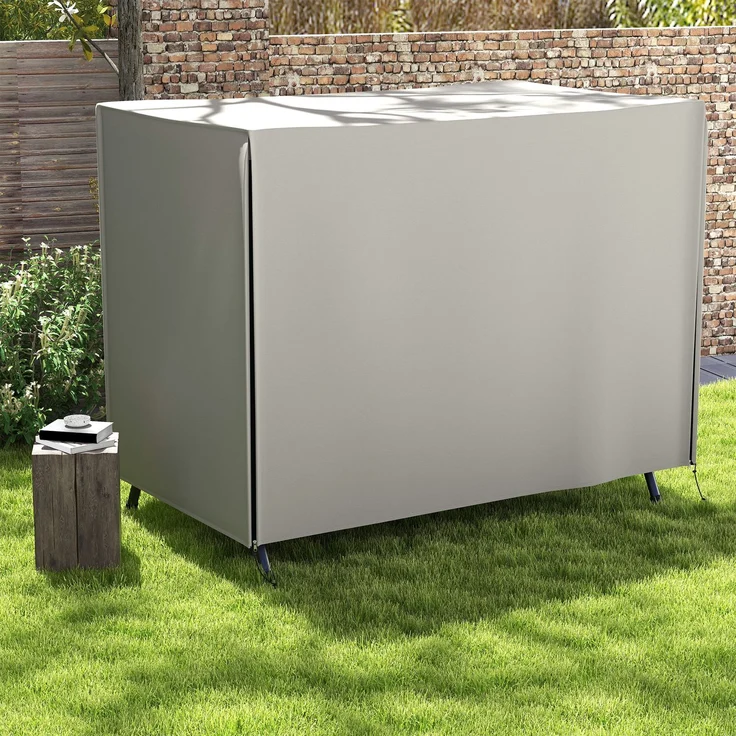 JARDJ Schutzhülle für Gartenschaukel, reißfest, wetterfest, Tex-Lock-System, 205x124x164 cm, Grau – Bild 4